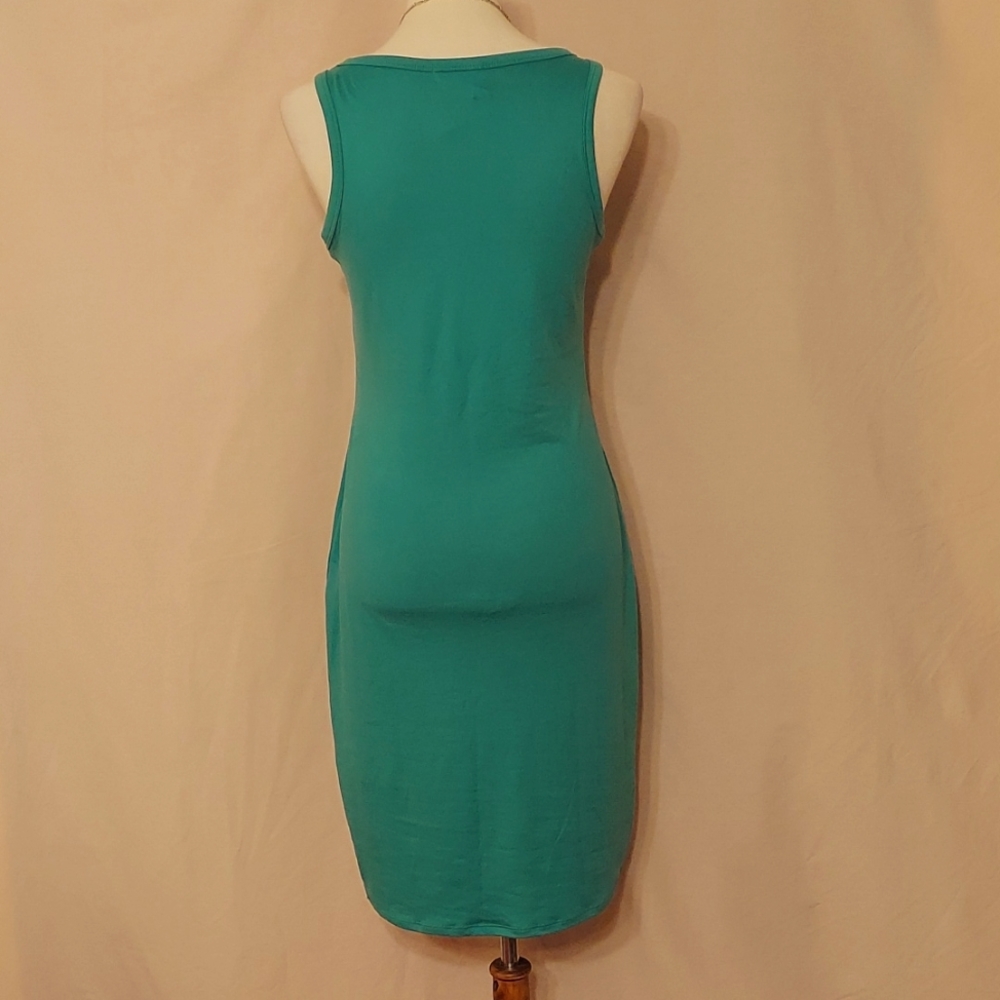 Popular 21 Green Bodycon Sleeveless Dress - Picture 4 of 4